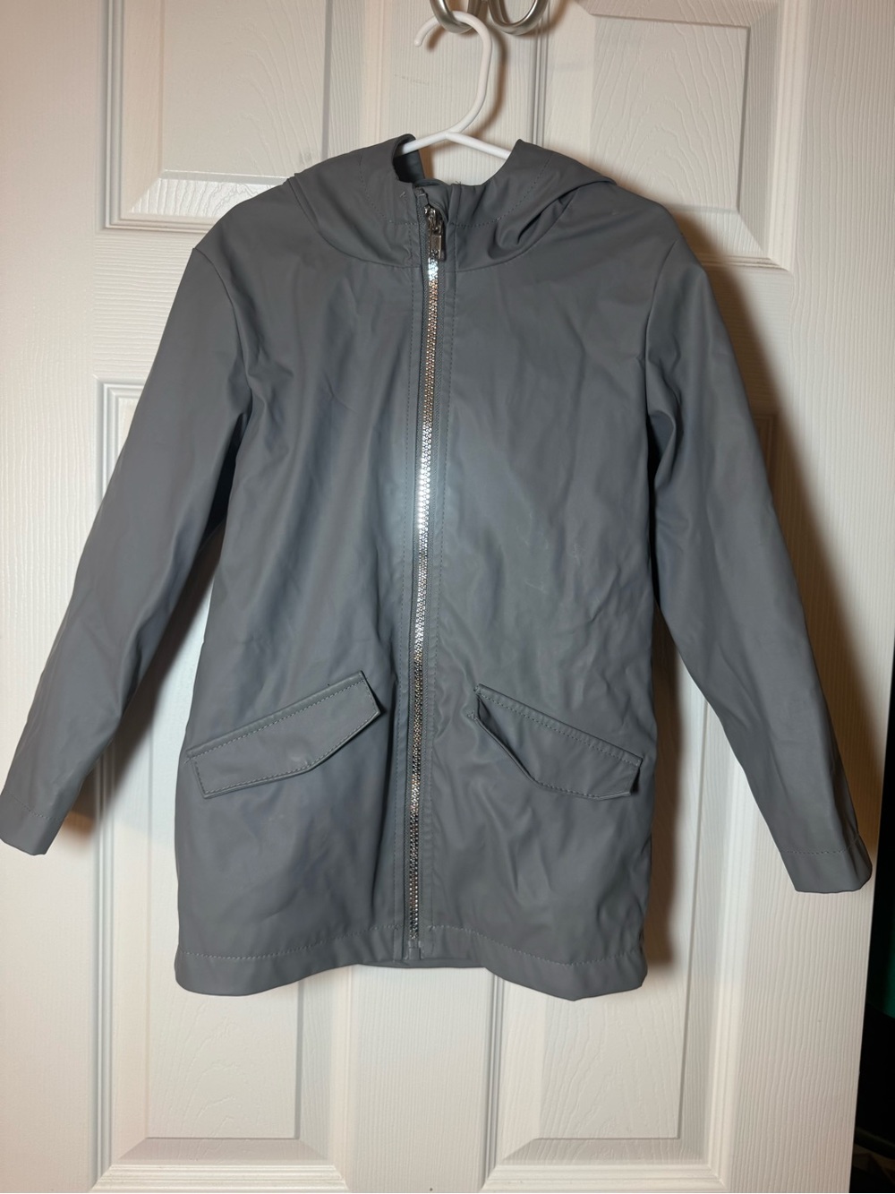 Cat and Jack Shark Lined Hooded Zip Raincoat